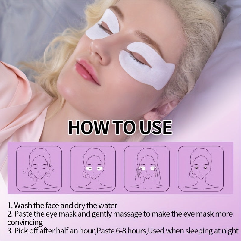 Circulationg Shape Night Sleeping Eye Mask, Moisturizing & Refining Pores, Firming Under Eye Skin, Contains Pure Natural Ingredients Effective Fine Lines, Eye Bag, Dark Circles And