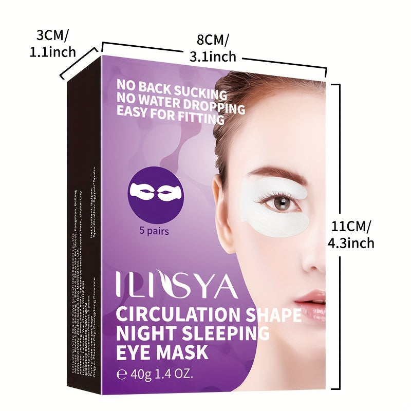 Circulationg Shape Night Sleeping Eye Mask, Moisturizing & Refining Pores, Firming Under Eye Skin, Contains Pure Natural Ingredients Effective Fine Lines, Eye Bag, Dark Circles And