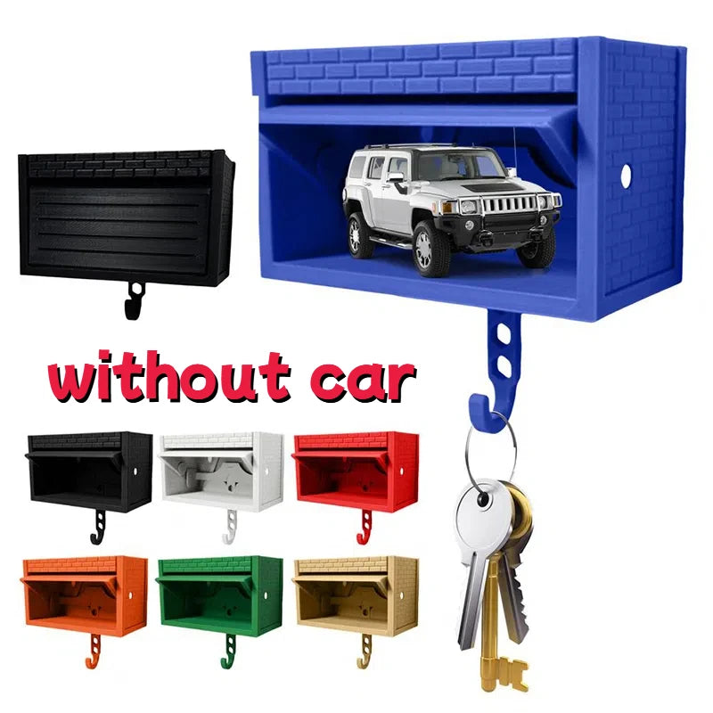 1pc Car Garage Keychain Door Opening House Wall Hanging Key Holder 3d Printed Install Room Decorating Items Adhesive Wall Hook