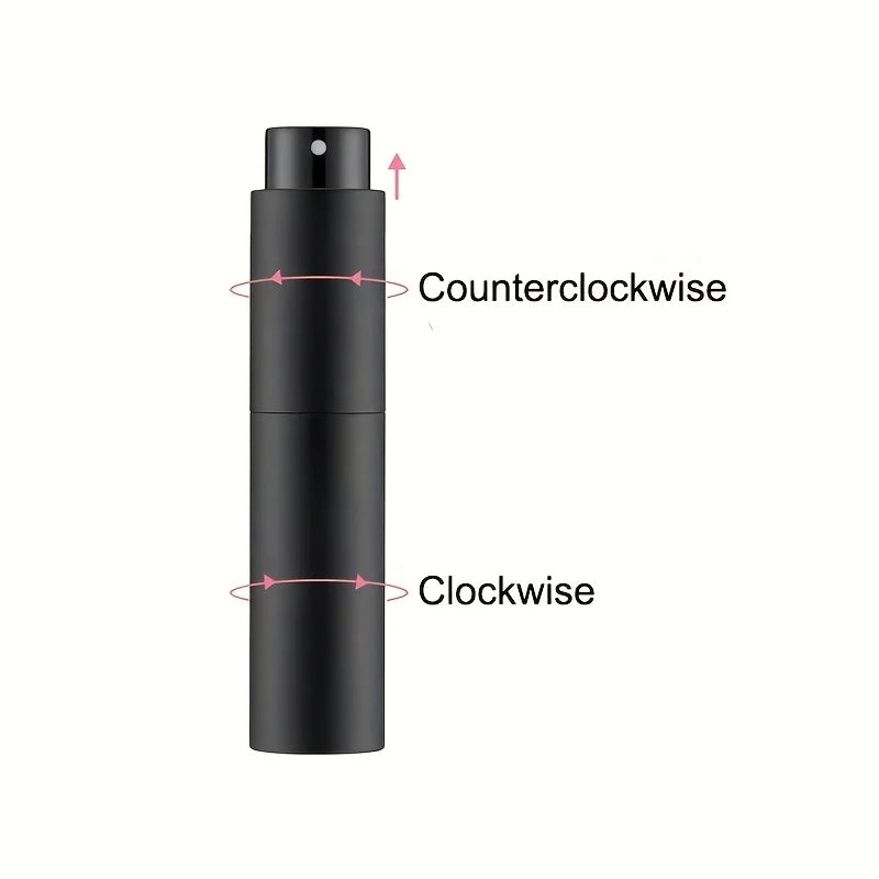 10 ml Travel Perfume Sprayer, Refillable Cologne Container, Empty Dispenser Sprayer for Mini Sprayer Size (Black