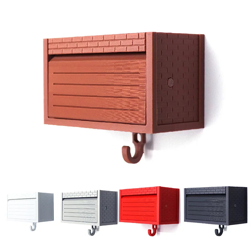 1pc Car Garage Keychain Door Opening House Wall Hanging Key Holder 3d Printed Install Room Decorating Items Adhesive Wall Hook