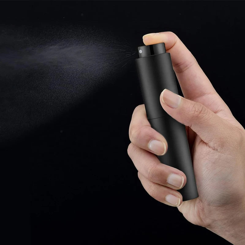 10 ml Travel Perfume Sprayer, Refillable Cologne Container, Empty Dispenser Sprayer for Mini Sprayer Size (Black