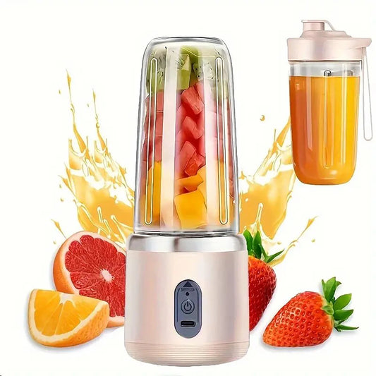 1 portable juicer, 304 stainless steel blades, dual cup design, used for mixers, kitchen use, outdoor camping, easy to clean